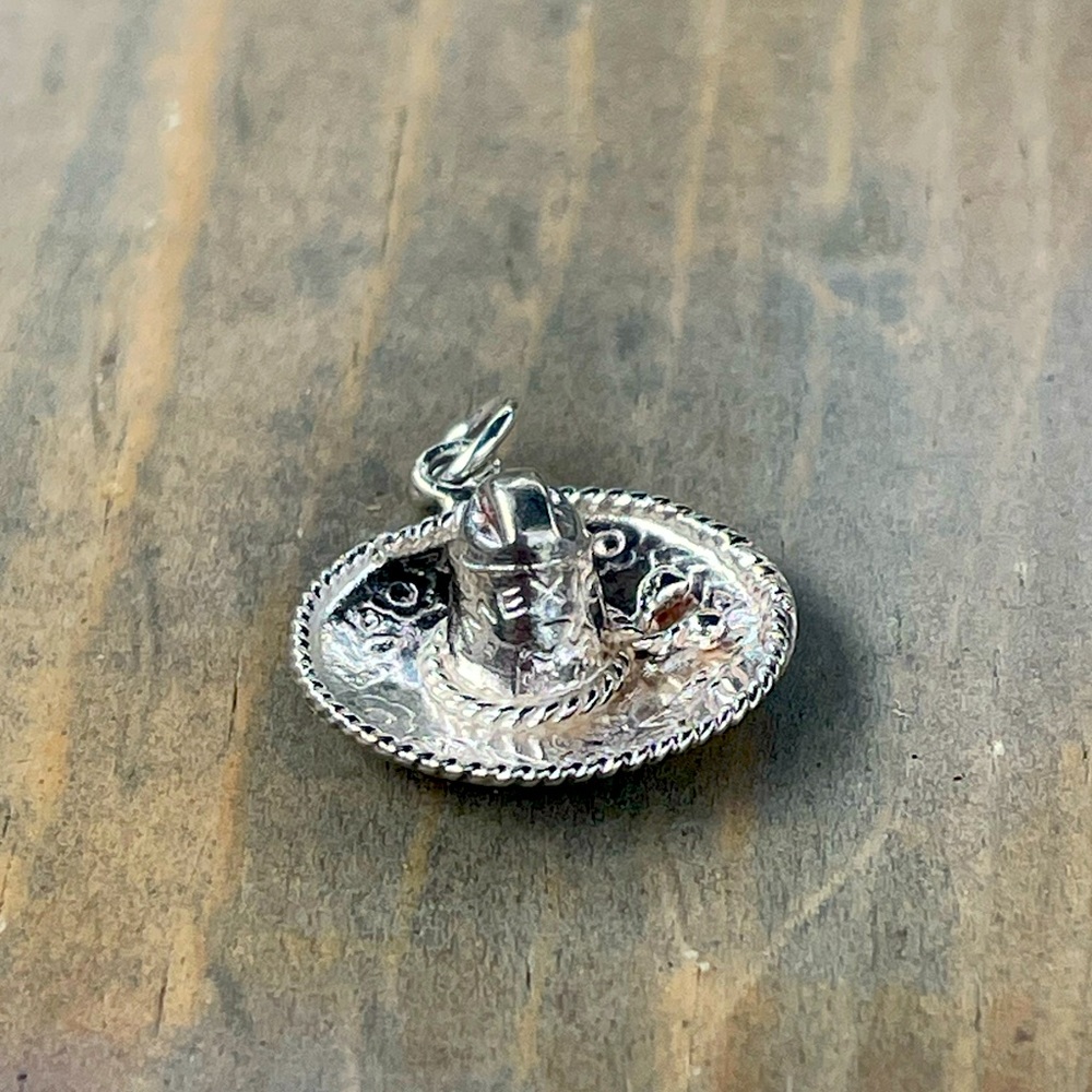Silver Sombrero Charm
